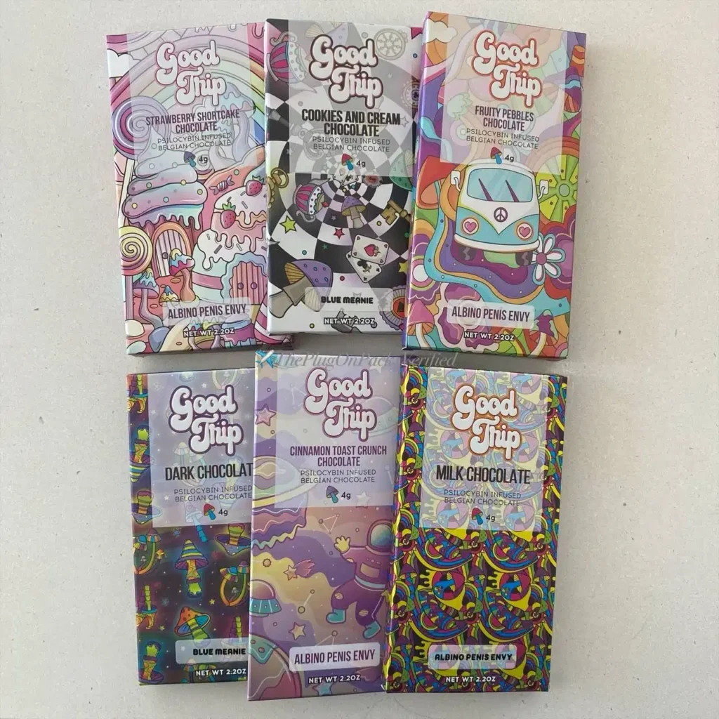 Good Trip Chocolate Mushrooms Bars (Minimum order is 4 bars) – shroom bars
